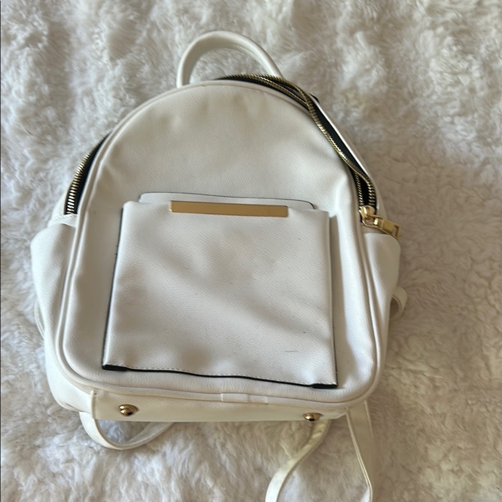 Elegant White Backpack
